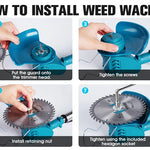 Trådlös & Hopfällbar Grästrimmer 36V – Justerbar Höjd, Hjul & 3 Bladtyper