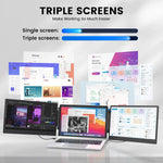 Portable Dubbel Laptop Skärm