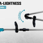 Trådlös & Hopfällbar Grästrimmer 36V – Justerbar Höjd, Hjul & 3 Bladtyper