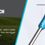 Trådlös & Hopfällbar Grästrimmer 36V – Justerbar Höjd, Hjul & 3 Bladtyper