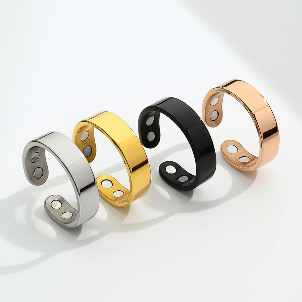 Magnetisk terapi-ring – Naturlig smärtlindring & balans för leder och fingrar
