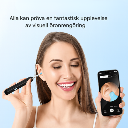 WaxFri™ – Visuell öronrengörare med kamera och LED-belysning för säker borttagning av öronvax