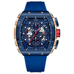 Klocka Olof (herrklocka med kalender, vattenskydd & silikonarmband)