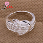 Ring Felicia (hjärtformad ring med dubbel rad stenar)