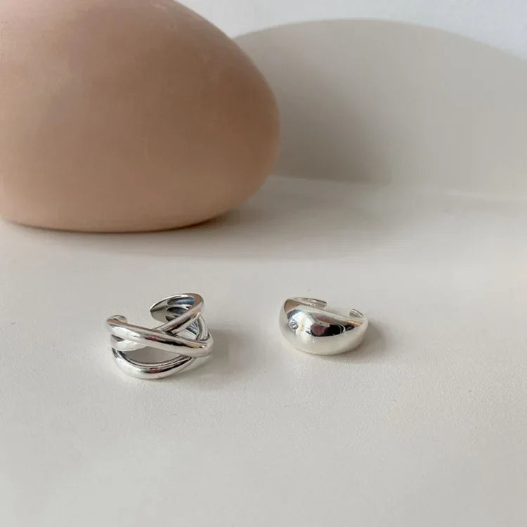 Ring Sanna (handgjord ring med oregelbundna vattendroppar & korsdesign)