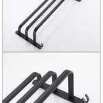 Musta pyyheteline – 3-tasoinen seinälle kiinnitettävä