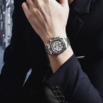 Lyxig herrklocka – mekanisk med safirglas