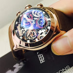 Herrklocka kronograf sport skeleton