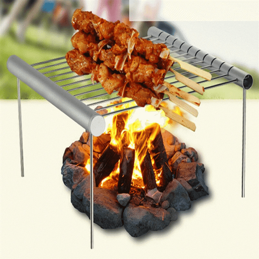 Mini fickgrill – hopfällbar bärbar BBQ i rostfritt stål