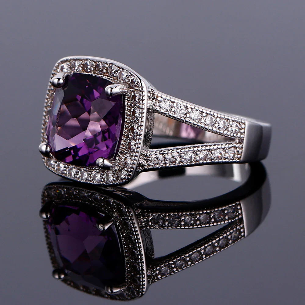 Ring Emilia (färgglad ring med zirkoner – klassisk design)