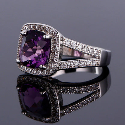 Ring Emilia (färgglad ring med zirkoner – klassisk design)