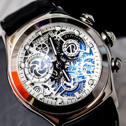 Herrklocka kronograf sport skeleton
