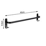 Musta pyyheteline – 3-tasoinen seinälle kiinnitettävä