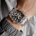 Klocka Mattias (sportig herrklocka med kronograf & silikonarmband)