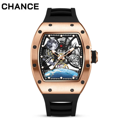 Astronaut Kolfiber Klocka – Automatisk Tourbillon Herrklocka