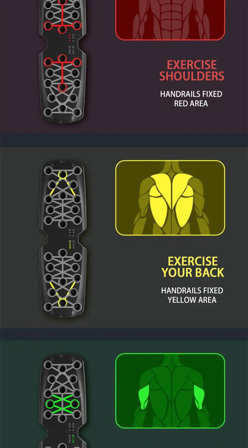 Push-up board set – multifunktionella armhävningshandtag, portabelt