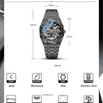 Klocka Patrik (mekanisk herrklocka med tourbillon-design & vattenskydd)