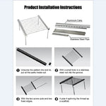 Mini fickgrill – hopfällbar bärbar BBQ i rostfritt stål