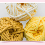 Fløyelsgarn 50 g – tykt, mykt garn til luer og skjerf