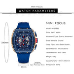 Klocka Olof (herrklocka med kalender, vattenskydd & silikonarmband)