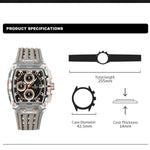 Klocka Mattias (sportig herrklocka med kronograf & silikonarmband)