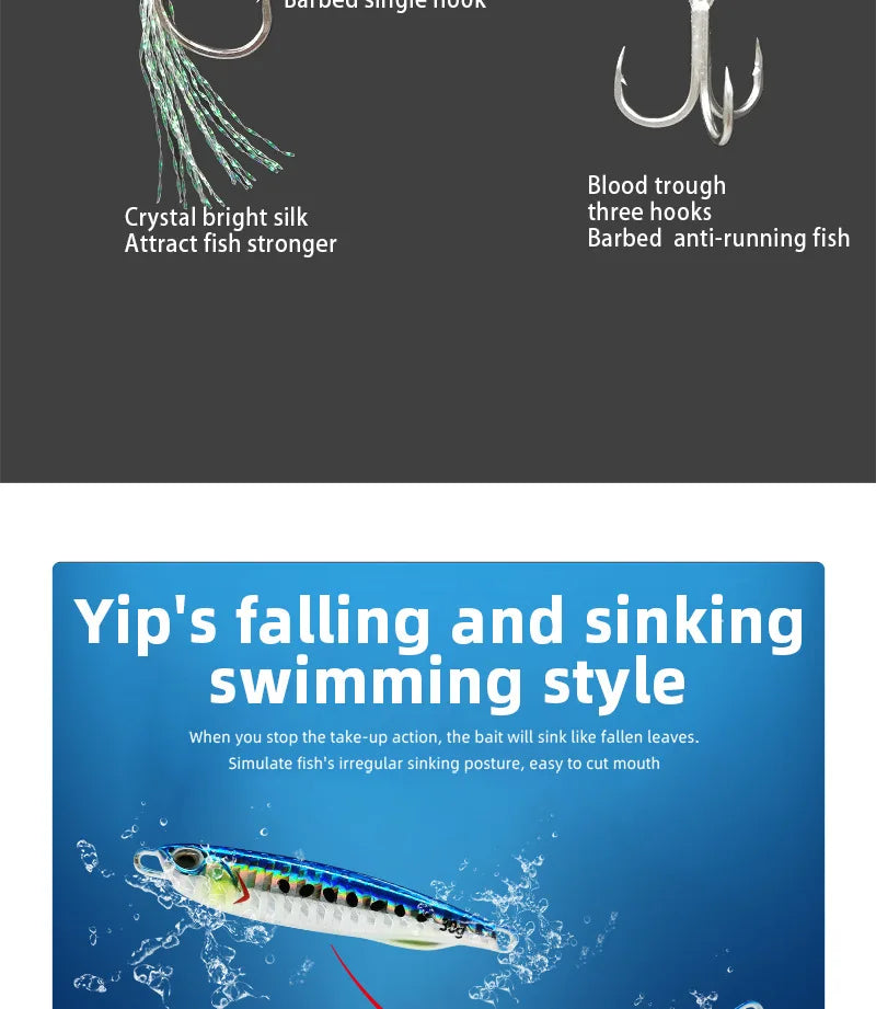 Metallinen jigi – heitto- ja jigikalastukseen meri- ja järvikalastukseen