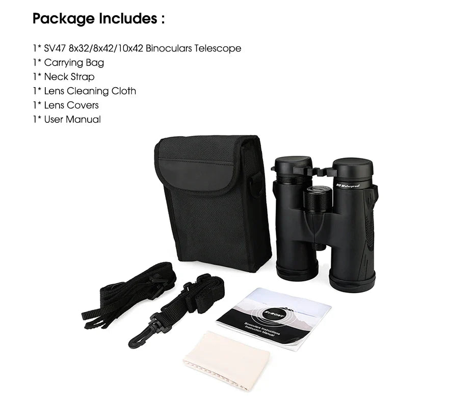 Kiikarit - ammattitason lintubongauskiikarit 8x32/8x42/10x42 IPX7 vedenpitävät