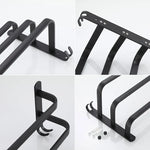 Musta pyyheteline – 3-tasoinen seinälle kiinnitettävä