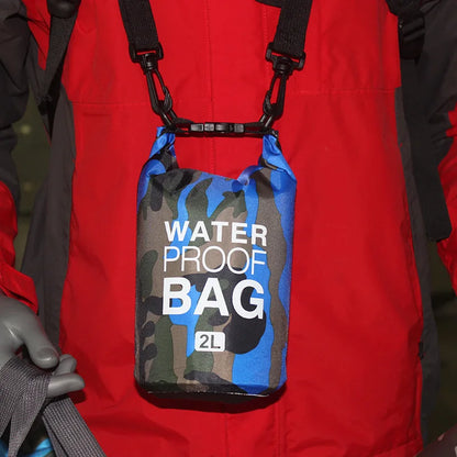 Vattentät drybag 2–30 L – kamouflage väska för paddling & friluftsliv