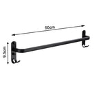 Musta pyyheteline – 3-tasoinen seinälle kiinnitettävä