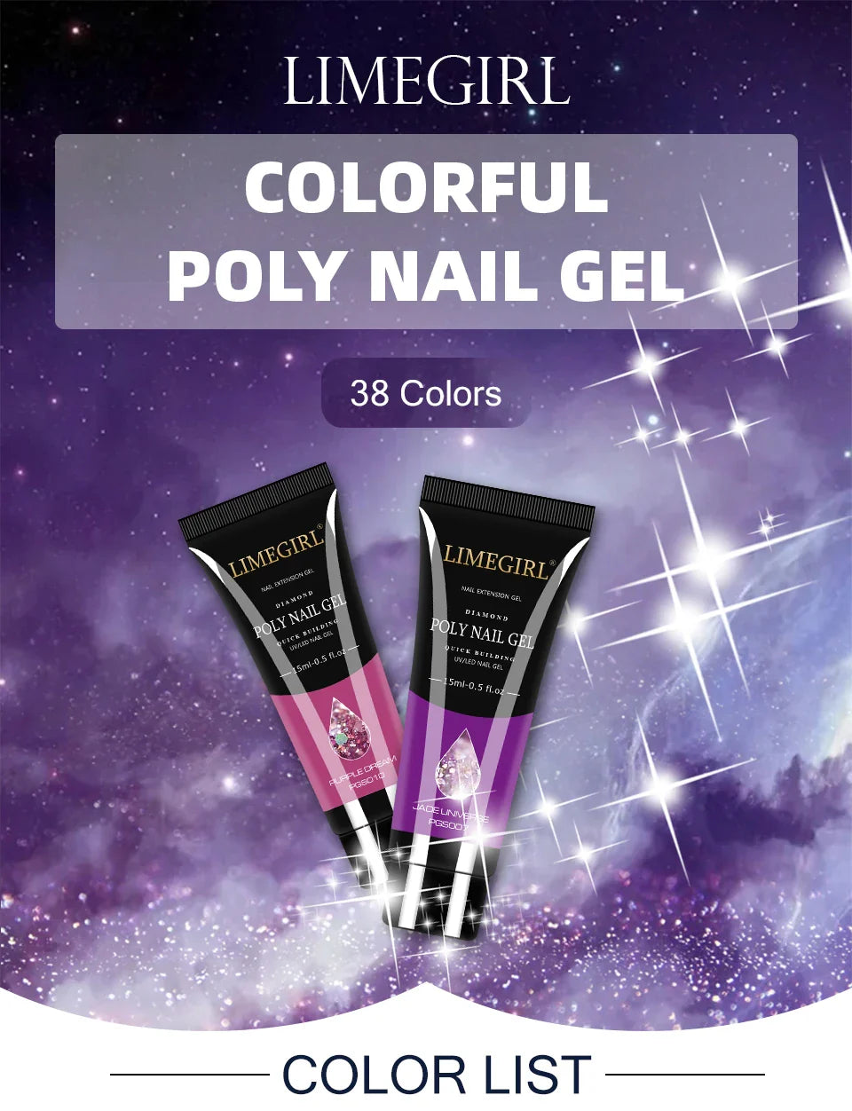 Poly Nail Gel Set – UV gel för nagelförlängning och manikyr
