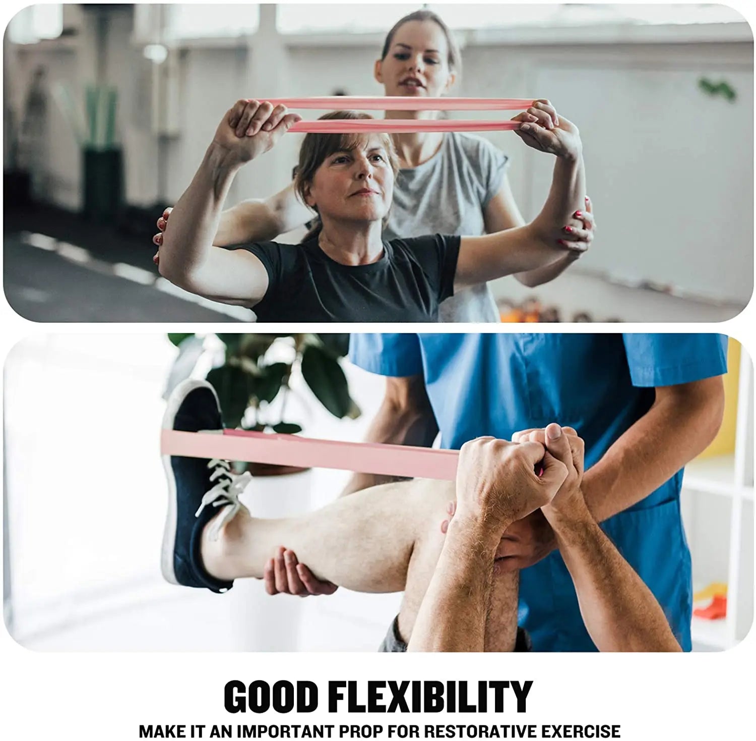 Gummiband träning – motståndsband för styrka, yoga & crossfit