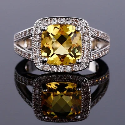 Ring Emilia (färgglad ring med zirkoner – klassisk design)