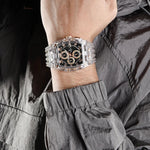 Klocka Mattias (sportig herrklocka med kronograf & silikonarmband)