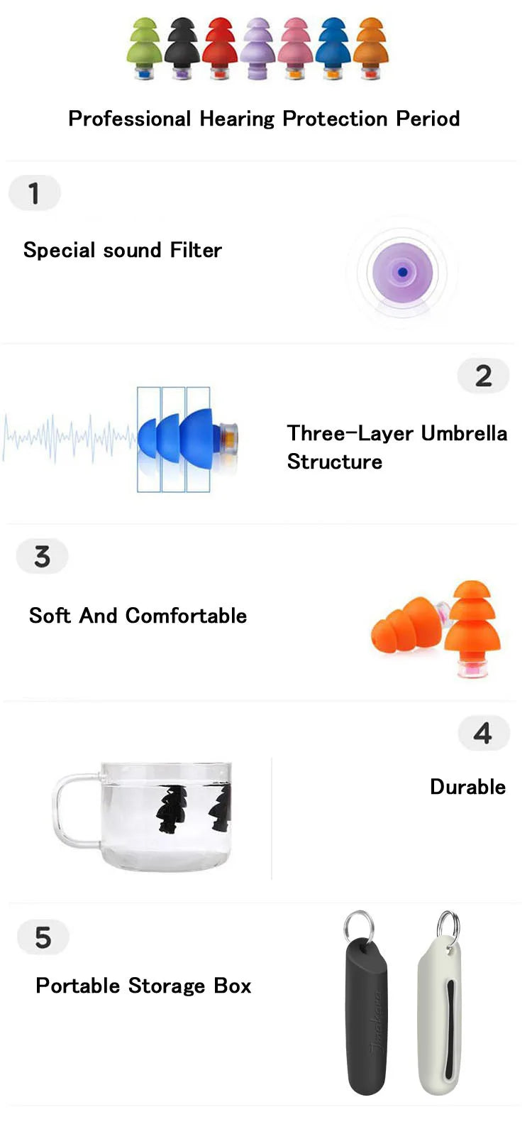 Sovproppar silikon – öronproppar mot snarkning & buller