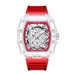 Klocka Lennart (herrklocka i vinfat-design med transparent urtavla & vattenskydd)