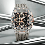 Klocka Mattias (sportig herrklocka med kronograf & silikonarmband)