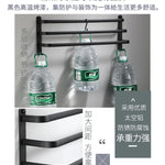 Musta pyyheteline – 3-tasoinen seinälle kiinnitettävä