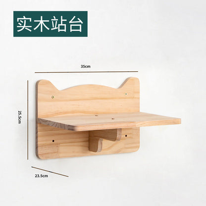 Väggmonterad Klätterställning™ – Kattställning i Massivt Trä