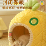 Vinterkatt Bädd™ – Varm Kattbädd med Halvtätad Design