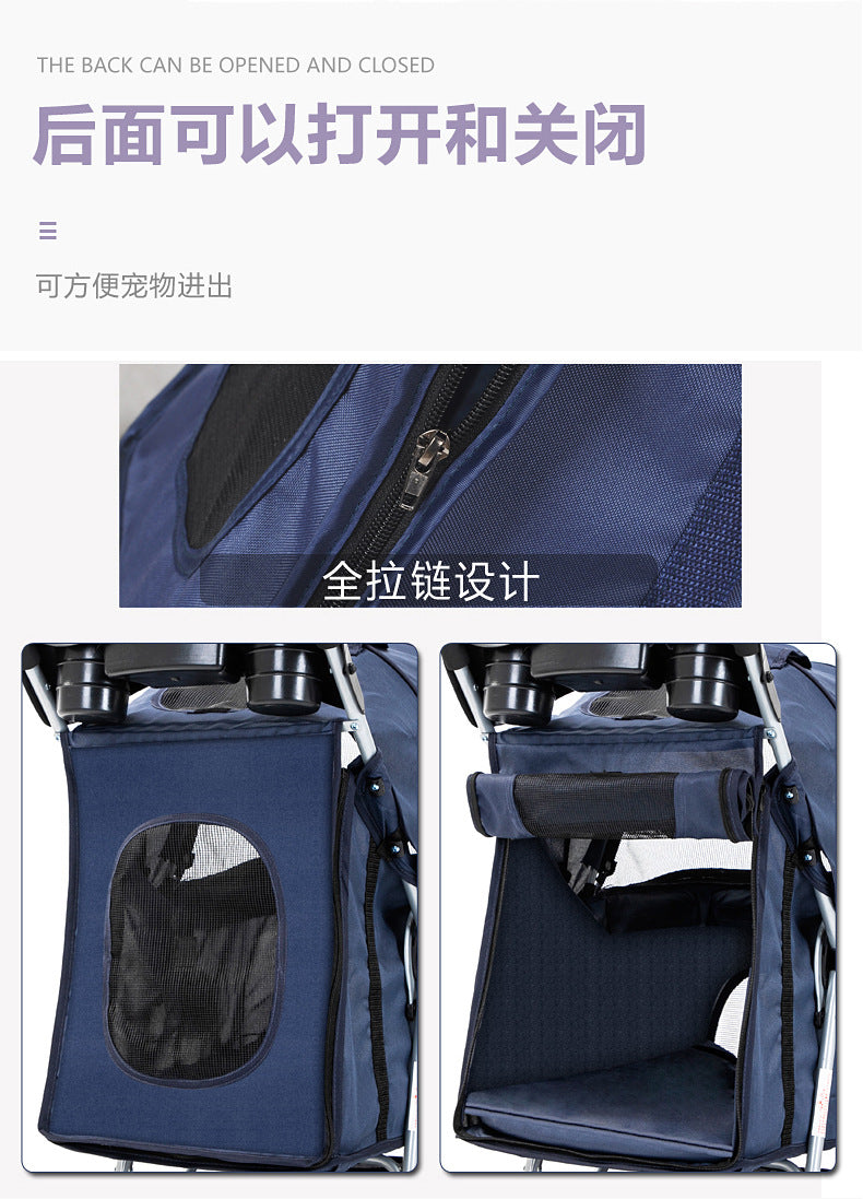 Hund- & kattvagn hopfällbar