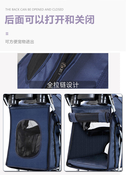 Hund- & kattvagn hopfällbar