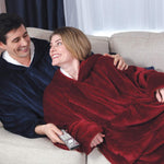 ÄrmlösTVFilt™ – Värmande Filt med Ärmar