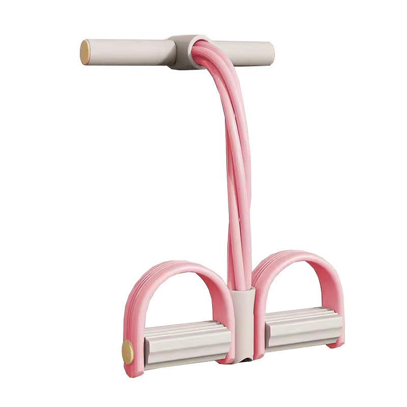 Träningsband med Pedaler – 4-rörs Motståndsband för Mage & Yoga