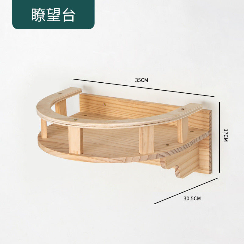Väggmonterad Klätterställning™ – Kattställning i Massivt Trä