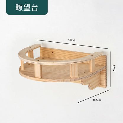 Väggmonterad Klätterställning™ – Kattställning i Massivt Trä