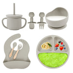 Silikonmatsset för Baby – Tallrik, Skål, Sked & Mugg