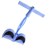 Träningsband med Pedaler – 4-rörs Motståndsband för Mage & Yoga