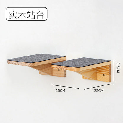 Väggmonterad Klätterställning™ – Kattställning i Massivt Trä