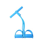 Träningsband med Pedaler – 4-rörs Motståndsband för Mage & Yoga